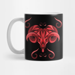 Aries Zodiac Sign - Red Mug